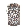 Accent Plus Iron Swirls Solar Garden Lantern