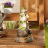 Accent Plus Solar Light-Up Rotating Frog Garden Decor