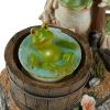 Accent Plus Solar Light-Up Rotating Frog Garden Decor