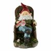 Accent Plus Solar Light-Up Rocking Chair Nap Garden Gnome