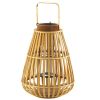 Accent Plus Slat Wood Candle Lantern - 14 inches