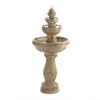 Cascading Fountains Four-Tier Stone-Look Garden Water Fountain