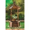 Accent Plus Rustic Wishing Well Garden Planter