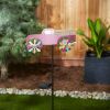 Accent Plus Pink Pick-Up Truck Solar Lighted Garden Stake