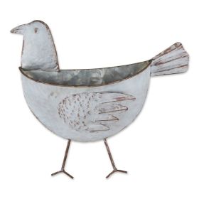 Accent Plus Galvanized Metal Wall Planter - Bird