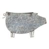 Accent Plus Galvanized Metal Wall Planter - Pig