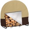 Windproof Dry Wood Pile Holder Storage Tarp Cover