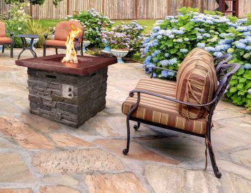 Vesuvius Brick Outdoor Square Gas Fire Pit