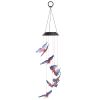 Solar LED Butterfly Wind Chimes Color Changing LED Butterfly String Light Patio Garden Decor