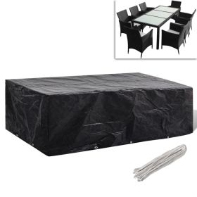 Garden Furniture Cover 8 Person Poly Rattan Set 118" x 55"