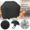 Black Oxford Heavy Duty BBQ Cover Waterproof Barbecue Patio Grill Protector  YJ