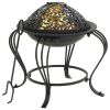 Fire Pit with Poker 19.3" Steel