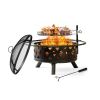 32 In 2-in-1 Fire Pit-with barbecue grill