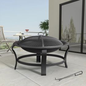 Brishti 19.68'' H x 30'' W Steel Wood Burning Outdoor Fire Pit