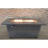 Living Source International Steel Propane/Natural Gas Outdoor Fire Pit Table with Lid (gray)