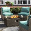 Living Source International Concrete Propane/Natural Gas Fire Pit Table (Dark )