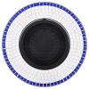 Mosaic Fire Pit Blue and White 26.8" Ceramic