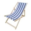 Populus wood sling chair blue Stripe Broad  Dark blue Strip