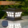 4 Pack Solar Post Light Waterproof SMD LED Outdoor Street Fence Deck Cap Lamp 4x4