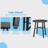 3PCS  Backrest Table Top Vertical Grid Courtyard Iron Table And Chair Set With 2pcs Dining Chair and 1pc Dining Table XH