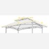 8x5Ft Grill Gazebo Replacement Canopy,Double Tiered BBQ Tent Roof Top Cover XH