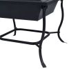 Fire Pit Black 17.7"x17.7"x17.7" cm Steel