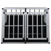 Dog Cage with Double Door 37"x34.6"x27.2"