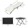 Folding Bed Beach chair Three-Piece Set-Black Four Lines  YJ