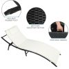 Folding Bed Beach chair Three-Piece Set-Black Four Lines  YJ