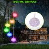 Solar Wind Chime Lights Sea Urchins Decorative Lamp 7 Color Changing IP65 Waterproof