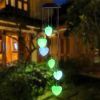 Love Style Wind Chimes Lights Outdoor Color-Changing Waterproof Mobile Romantic Led Solar Powered