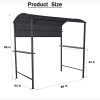 7x4.5Ft Outdoor Grill Gazebo BBQ Canopy With Side Awning,2 Exterior Serving Shelves And 8 Hooks,Suitable for Patio Lawn Backyard RT