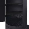 BBQ Charcoal Smoker with Bottom Shelf Black Heavy XXXL