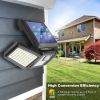 2 Pack Solar Lights Outdoor 128 LED 800LM Cordless LED Solar Motion Sensor Lights IP65 Waterproof Security LED Flood Light