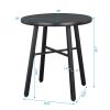 3PCS  Backrest Table Top Vertical Grid Courtyard Iron Table And Chair Set With 2pcs Dining Chair and 1pc Dining Table XH