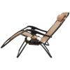 2 Pcs Zero Gravity Outdoor Lounge Chairs Patio Adjustable Folding Reclining Chairs Beach Chairs XH