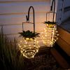 LED Pineapple Swirl Solar Garden Lights