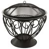 2-in-1 Fire Pit and BBQ with Poker 23.2"x23.2"x23.6" Stainless Steel