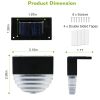 4Pcs Solar Deck Lights Outdoor LED RGB Solar Decorative Step Fence Lamp