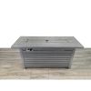 Living Source International Steel Propane/Natural Gas Outdoor Fire Pit Table with Lid (gray)