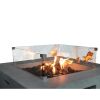 Living Source International Concrete/Glass Propane/Natural Gas Fire Pit Table