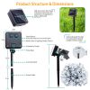 2Pcs Solar Powered String Lights 50LED Beads Fairy Sakura Flower Blossom Lights