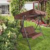 Stable and durable three-person greenhouse coffee garden swing chair with roof 170*110*153cm With Canopy and Cushion 250kg Load-Bearing