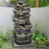 32.6inches Rock Water Fountain with Led Lights