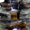 32.6inches Rock Water Fountain with Led Lights