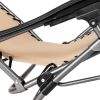 Zero Gravity Lounge Chair with Awning Leisure Chair Khaki