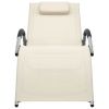 Sun Lounger Textilene Cream and Gray