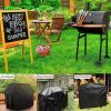 Black Oxford Heavy Duty BBQ Cover Waterproof Barbecue Patio Grill Protector  YJ