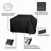 Black Oxford Heavy Duty BBQ Cover Waterproof Barbecue Patio Grill Protector  YJ