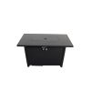 Living Source International 25'' H x 42'' W Steel Outdoor Fire Pit Table with Lid